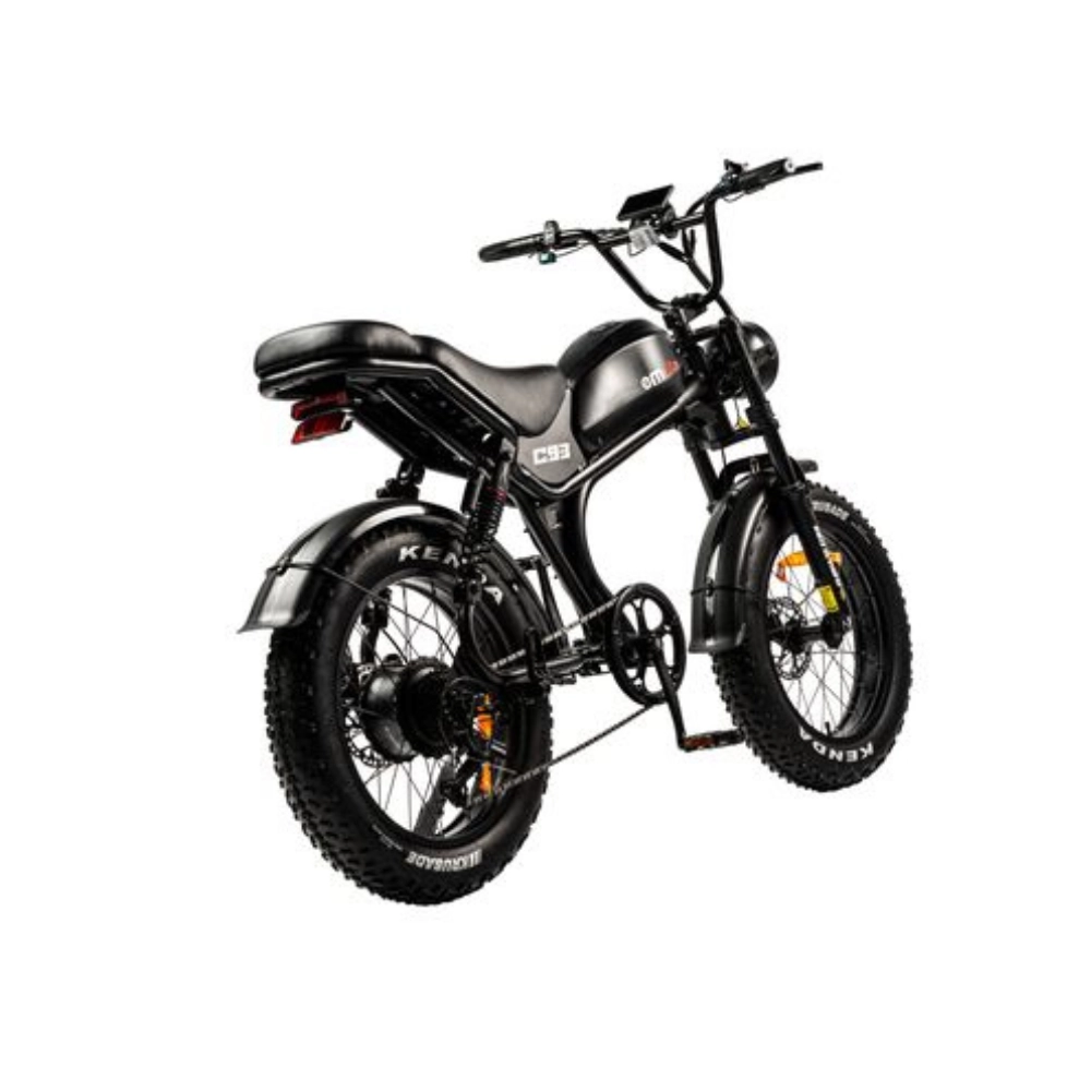 Emoko C93 Pro elektrische fatbike zwart zijaanzicht